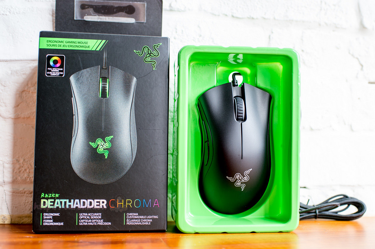 3C產品開箱| 雷蛇電競滑鼠Razer DeathAdder Chroma 煉獄蝰蛇人體工學設計10000dpi - 卡琳。摸魚兒趣